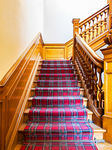 Stairs with carpet strip